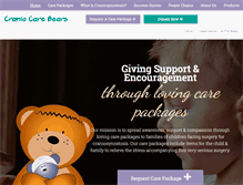 Tablet Screenshot of craniocarebears.org